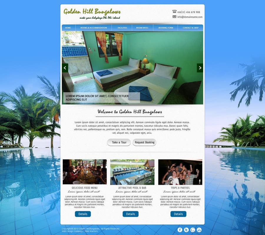 Contest Entry #2 for                                                 Website Design for Golden Hill Bungalows Hotel
                                            
