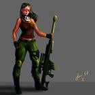 #19 cho Female soldier character illustration with background bởi jasongcorre