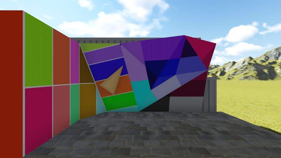 Entri Kontes #26 untuk                                                Geometric Pattern Mural Design For A Bouldering (Climbing) Wall
                                            