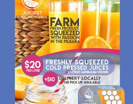 #10 za Clean fresh and bright looking flyer created for cold pressed juices. With a loyalty card buy 10 get the 11th juice free od pdiddy888