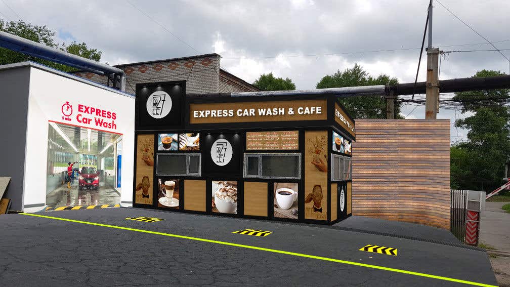 Contest Entry #29 for                                                 Exterior design of a coffee kiosk combined with car wash
                                            