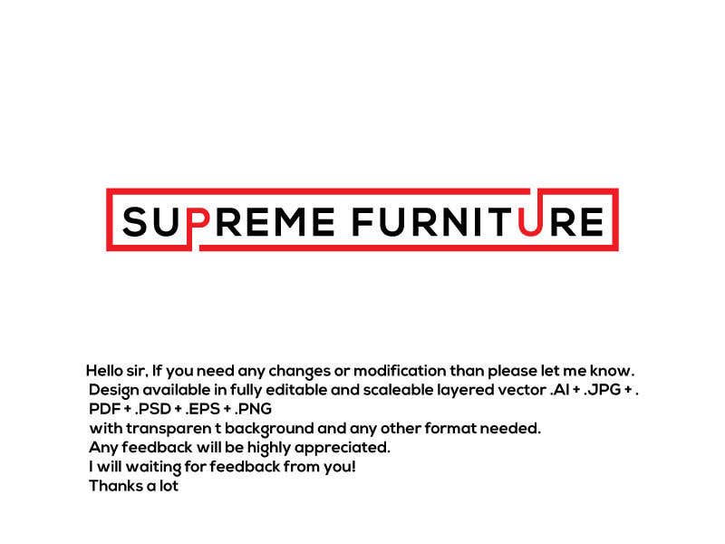 Inscrição nº 166 do Concurso para                                                 Create Logo - Supreme Furniture
                                            