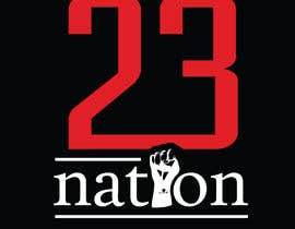 #35 untuk I need ‘nation’ in white writing sloped though the number 23 oleh mehedihasan33591