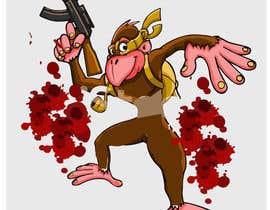 #126 pentru Illustrate a crazy monkey cartoon character to be put on a t-shirt de către FarzanaTani