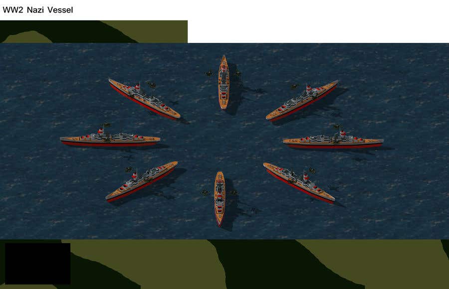 Penyertaan Peraduan #8 untuk                                                 RTS battleship game units and ships 256 colour
                                            
