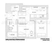 #59 untuk Please take a look on attached floor plan. We are looking for a way to move from 1 to 2 room flat oleh arqfernandezr