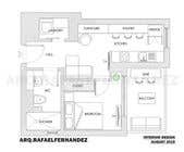 #87 untuk Please take a look on attached floor plan. We are looking for a way to move from 1 to 2 room flat oleh arqfernandezr