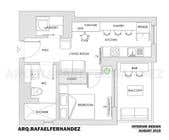 #89 untuk Please take a look on attached floor plan. We are looking for a way to move from 1 to 2 room flat oleh arqfernandezr