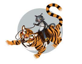 #135 for Creative Art: A Cat Riding a Big Wild Cat Like a Horse (with Saddle) by HiruE