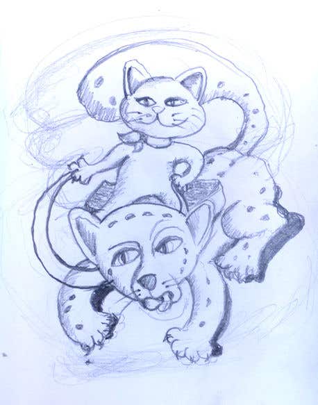 Konkurrenceindlæg #22 for                                                 Creative Art: A Cat Riding a Big Wild Cat Like a Horse (with Saddle)
                                            