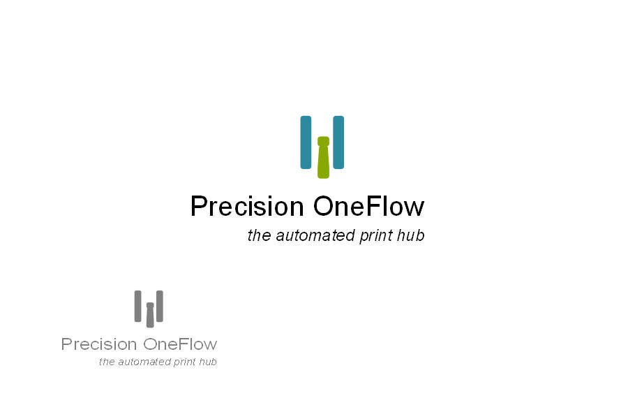 Kandidatura #130për                                                 Logo Design for Precision OneFlow the automated print hub
                                            