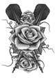 Entri Kontes # thumbnail 20 untuk                                                     Darts and Roses Tattoo Illustration
                                                