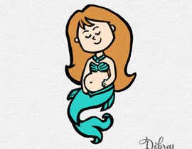 #23 dla Pregnant Mermaid Pin Design przez rajgraphicmagic