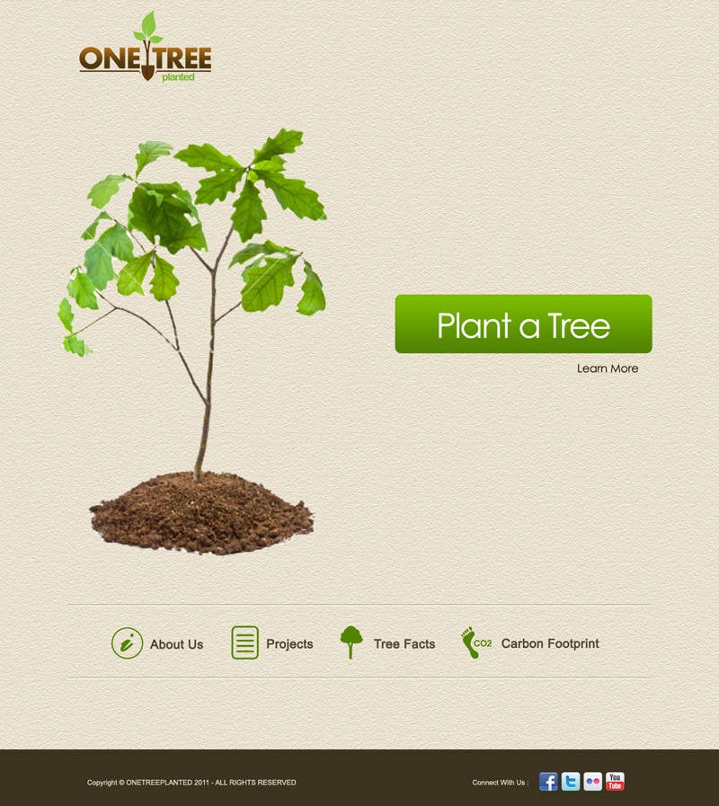 Participación en el concurso Nro.143 para                                                 Website Design for 1 Tree Planted
                                            