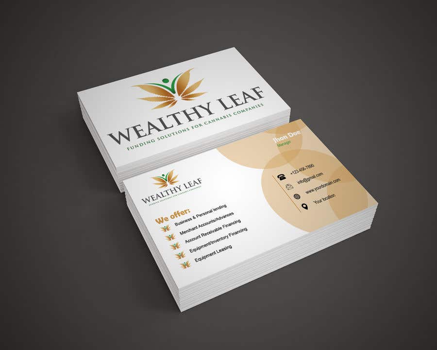 Proposta in Concorso #132 per                                                 Wealthy Leaf needs business cards
                                            