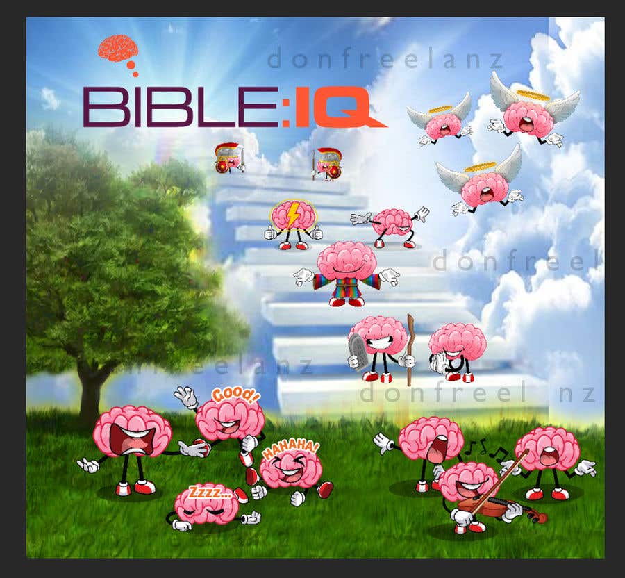 Bài tham dự cuộc thi #41 cho                                                 Create a piece of Art using our logo and our Bible-brain characters
                                            