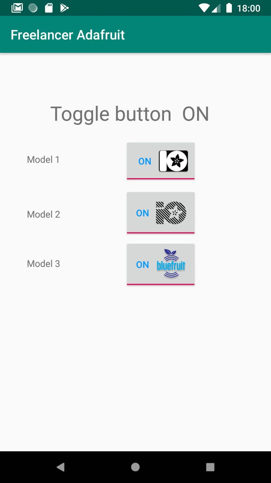 Конкурсная заявка №4 для                                                 Simple phone app with button turn on/off
                                            
