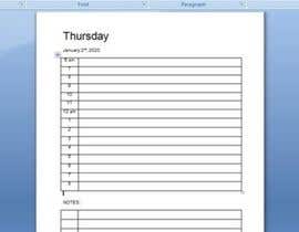 #7 for Create in MS Word,  weekly planner interior for 2020 by rubelahmad10