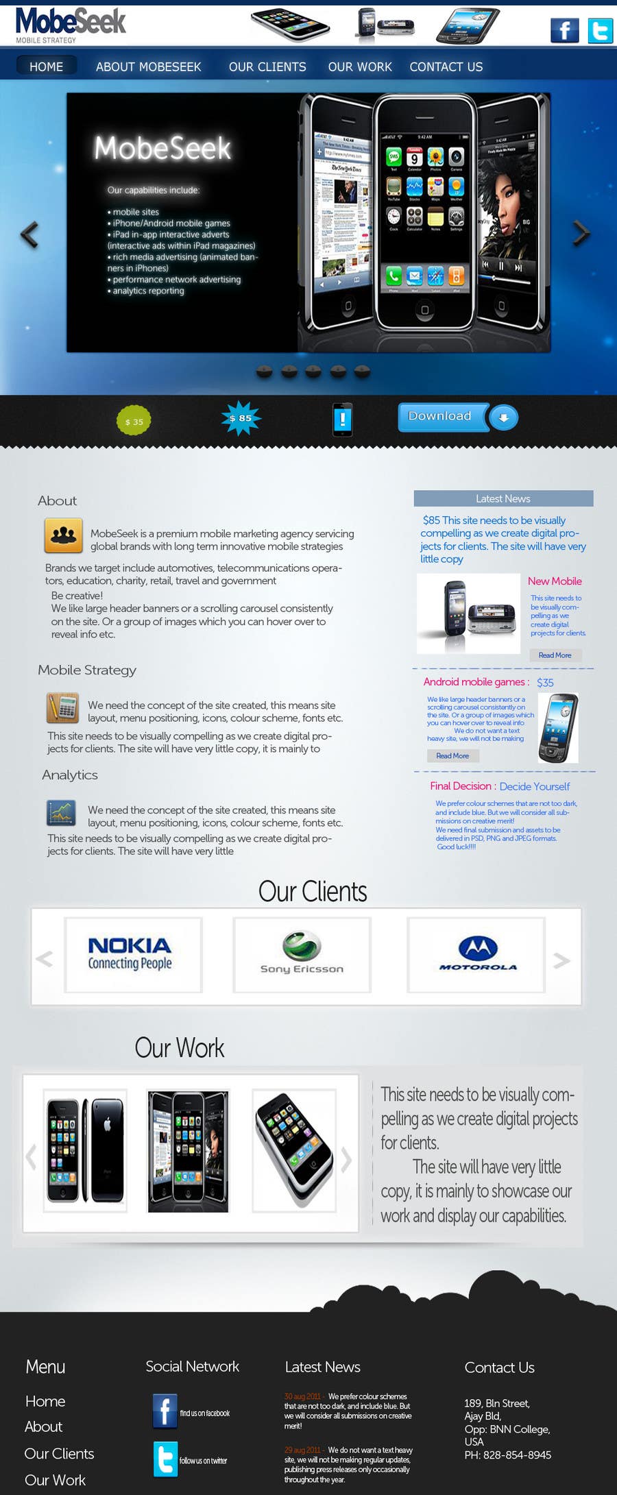 Kandidatura #42për                                                 Website Design for MobeSeek - mobile strategy agency
                                            