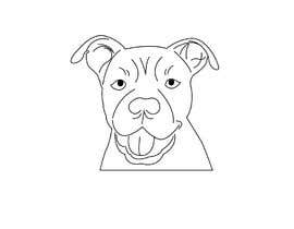 #3 para Caricature of a dog&#039;s face in a vector image with black lines only por AnimashMondal