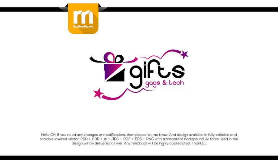 Kilpailutyö #71 kilpailussa                                                 Design Our Logo - Be Creative! "Gifts, Gags & Tech"
                                            