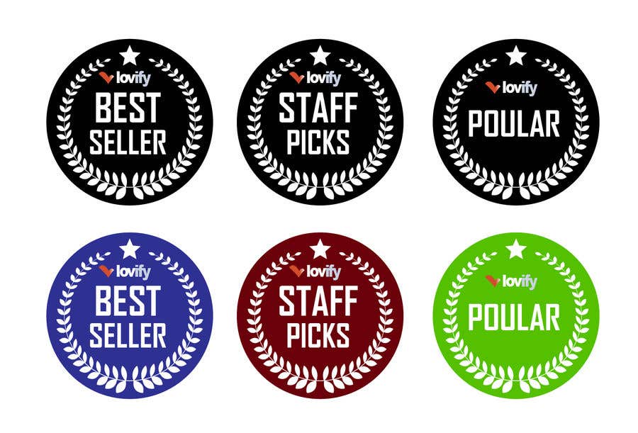 Contest Entry #4 for                                                 "Best Seller", "Staff Picks" and "Popular" Badges for website products
                                            