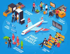 #21 para Infographic render for airport passenger flow project de shekhawatroop29