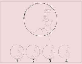 #17 for I need a fine line drawing of a female’s face inside a fine black circle. I want the words “Cosmetic Nurse Ella” in the upper left hand corner in a fine line font like in the example. af Akashkhan360