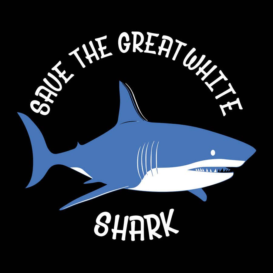 Kilpailutyö #4 kilpailussa                                                 Graphic Design for Endangered Species - Great White Shark
                                            