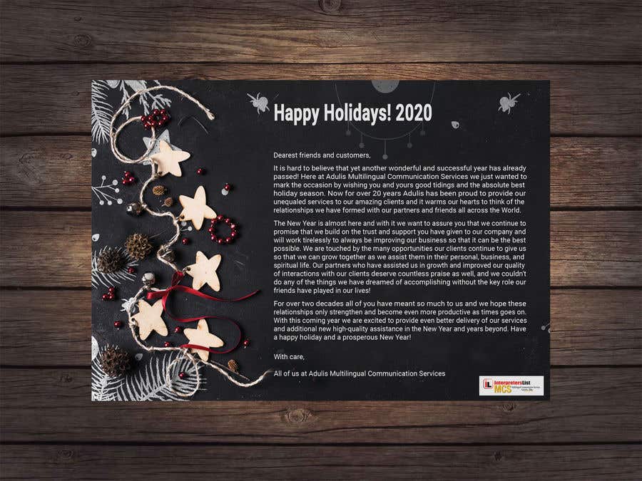 Tävlingsbidrag #49 för                                                 Redesigning Holiday Postcard
                                            