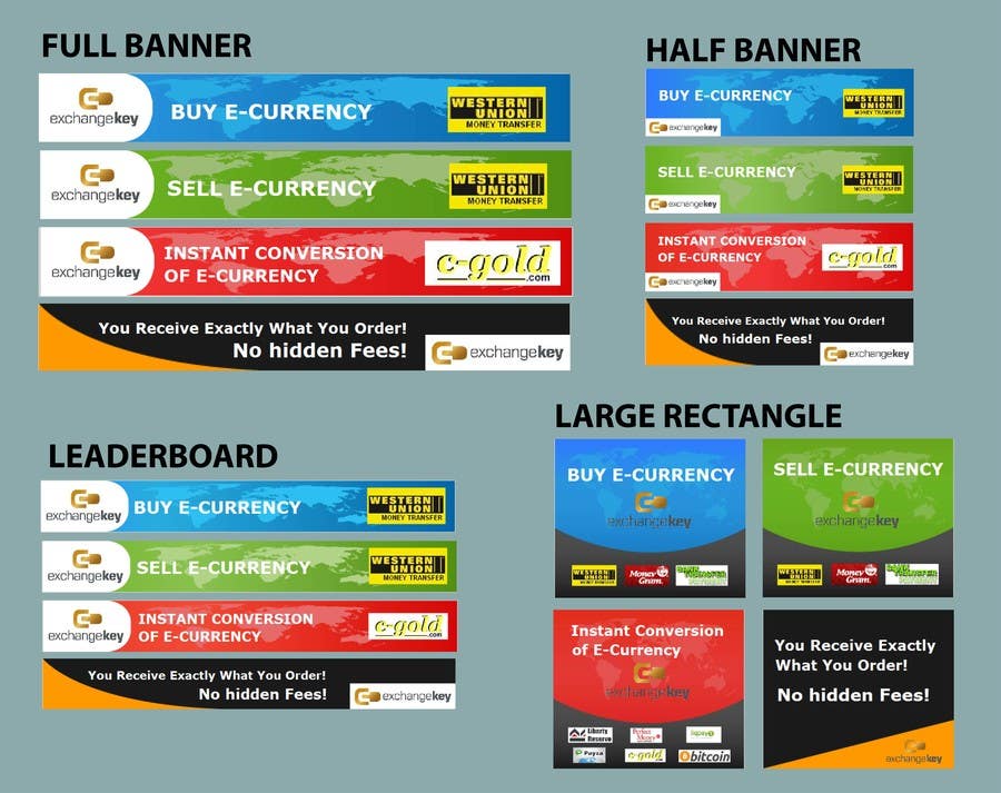 Penyertaan Peraduan #8 untuk                                                 Banner Ad Design for Exchange Website
                                            