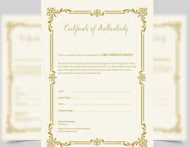 #3 untuk Design a Certificate of Authenticity oleh shariful297