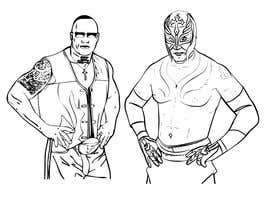 #10 per caricature drawing of two wrestlers and one with my friends face and the other with mask da najmulhaque192