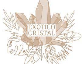 #34 para Logo for my brazilian company: Exotico Cristal which means exotic crystal in english. Need a logo showing a gem or diamond with maybe a rainforest behind it, like exotic palm trees, etc. I’d like a color and black/white version. Original psd and png de DianaGrossoArt
