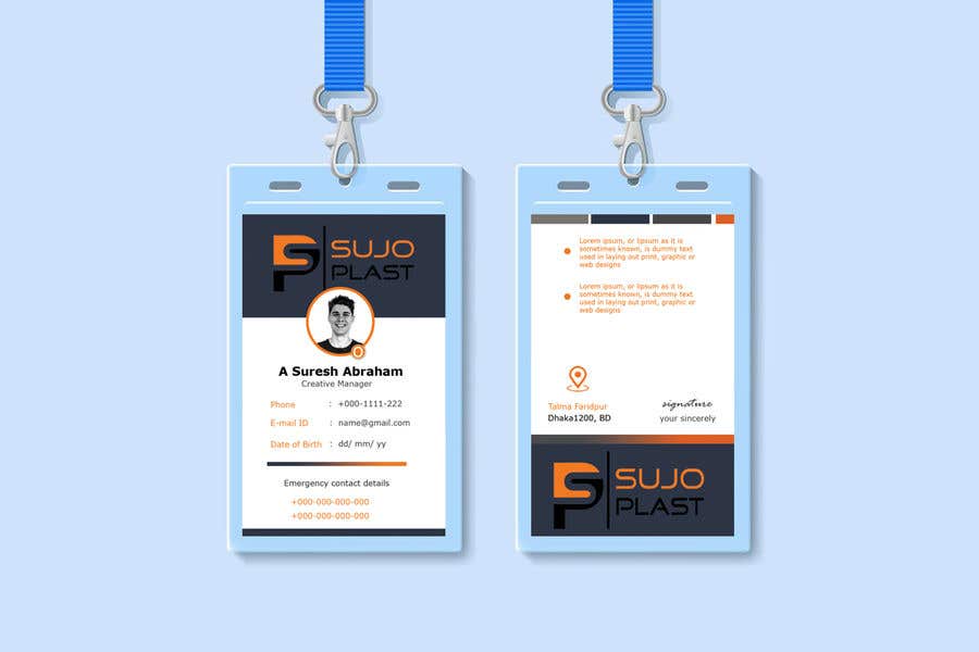 Participación en el concurso Nro.50 para                                                 Design an minimalistic ID Card
                                            