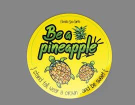 #23 para 3x3 circle pineapple and sea turtle sticker por f17d
