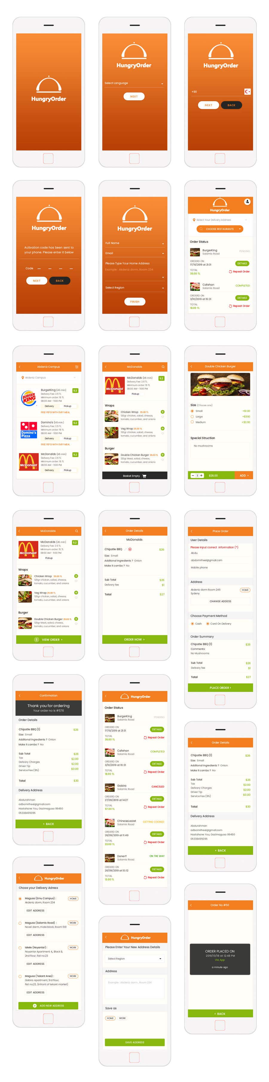 Penyertaan Peraduan #16 untuk                                                 food delivery app design
                                            