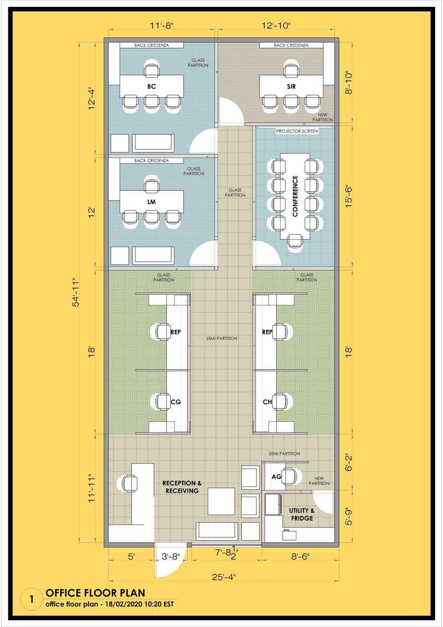 Bài tham dự cuộc thi #21 cho                                                 Create an office floor plan - 18/02/2020 10:20 EST
                                            