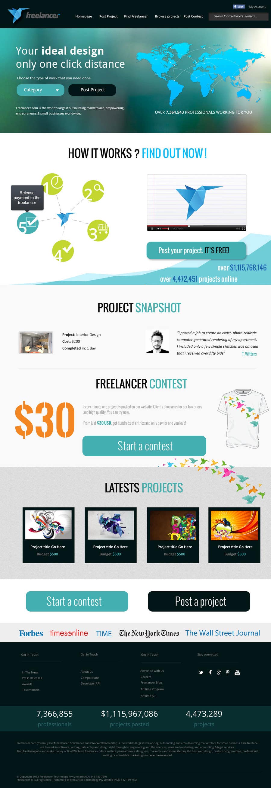 Contest Entry #757 for                                                 Freelancer.com contest! Design our Homepage!
                                            