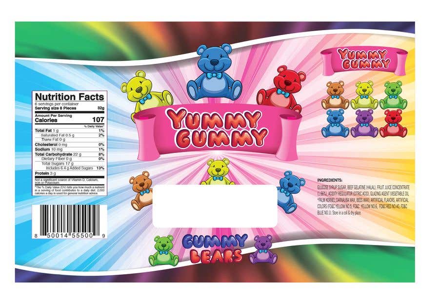Intrarea #89 pentru concursul „                                                Create a design for the packaging - Gummy Bear Candy package design
                                            ”