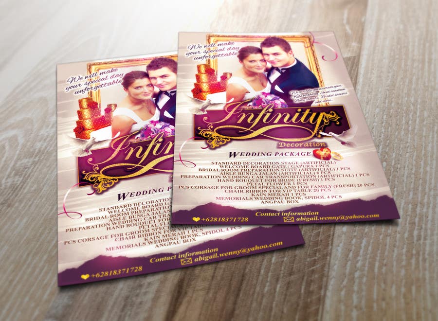 Intrarea #6 pentru concursul „                                                Design a Flyer for Wedding and Party consultants
                                            ”