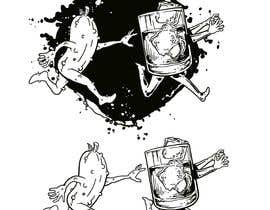 #36 za Illustration of pickle chasing whiskey od berragzakariae