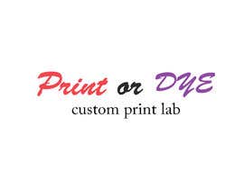 #114 pentru Logo for a t-shirt printing commpany called Print or Dye de către shaba5566