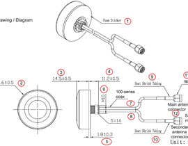 #9 cho Modify drawing of antenna:  Draw an expansion of a &quot;screw mount:&quot; Draw the threads bởi Shtofff