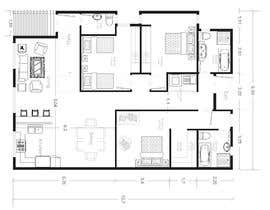 #53 para Create a plan for a house in rectangle de yorginaperalta