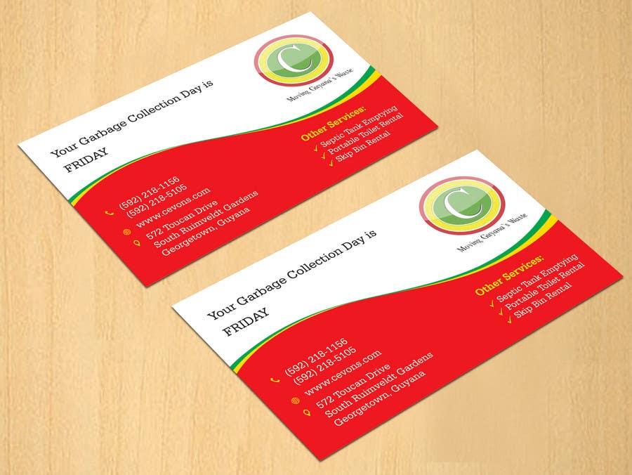 Contest Entry #25 for                                                 Design some Business Cards for Garbage Collection company
                                            