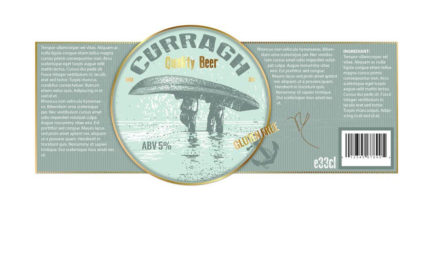 Proposition n°61 du concours                                                 I need some Graphic Design for a beer label.
                                            