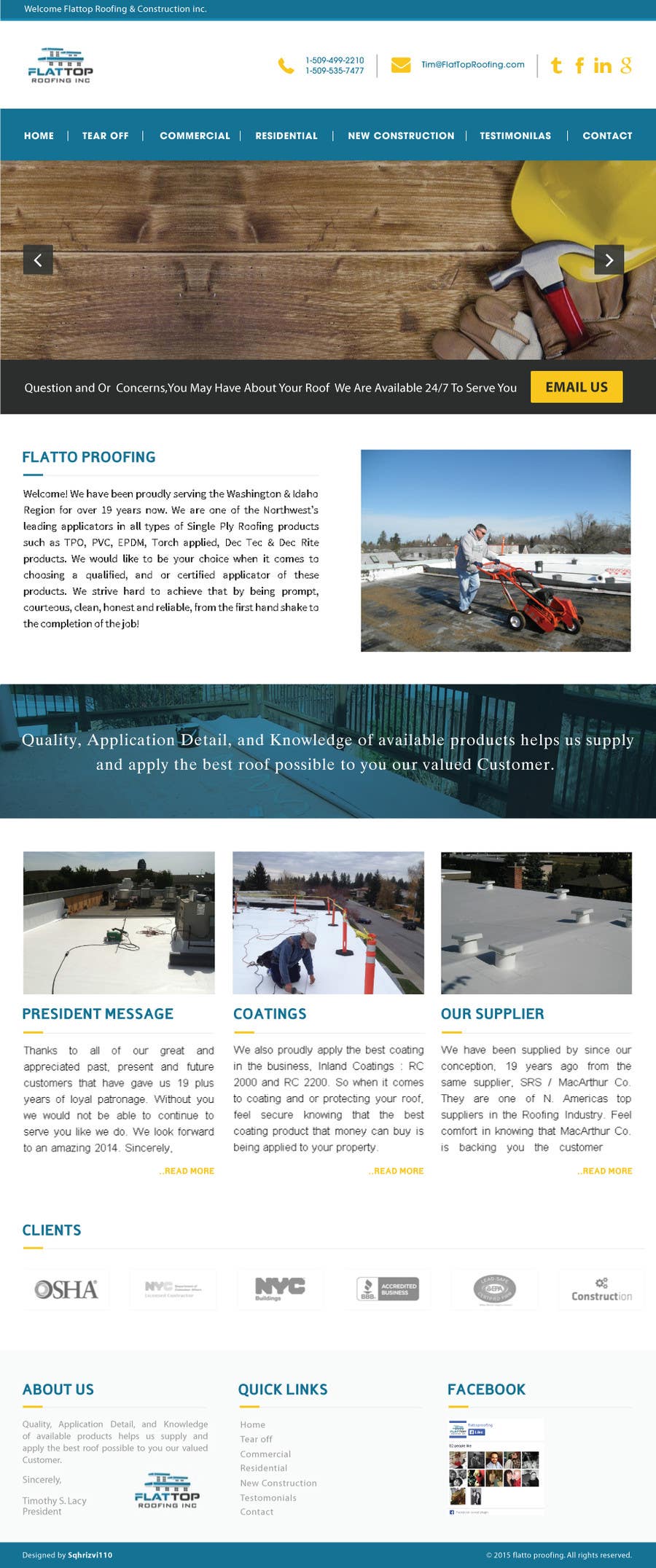 Proposition n°20 du concours                                                 Website design for Roofing company
                                            