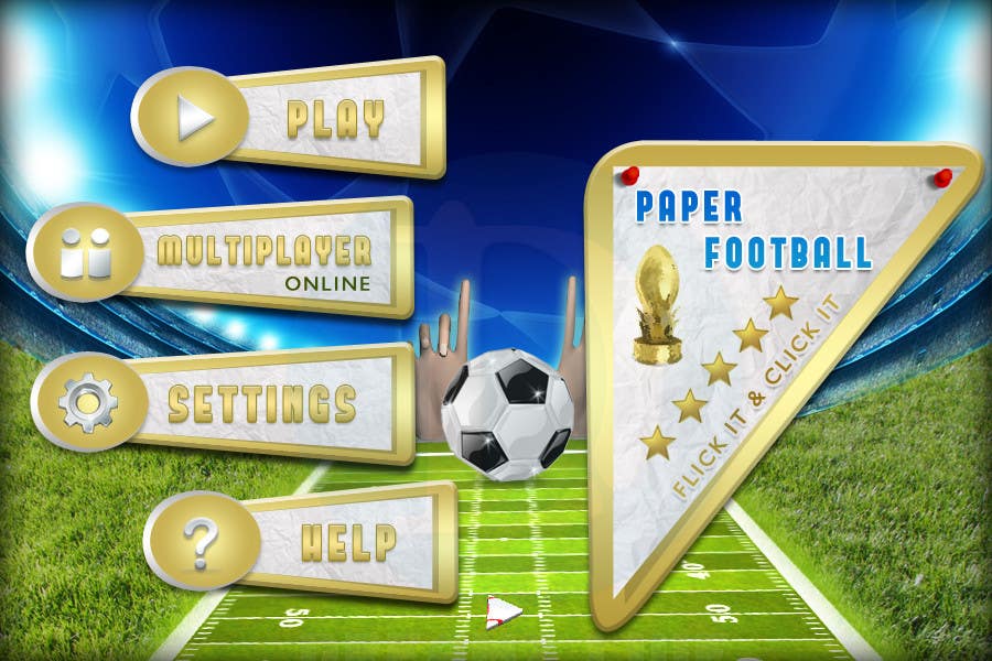Proposition n°114 du concours                                                 Graphic Design - Give our Paper Football Game Menus a NEW LOOK!
                                            