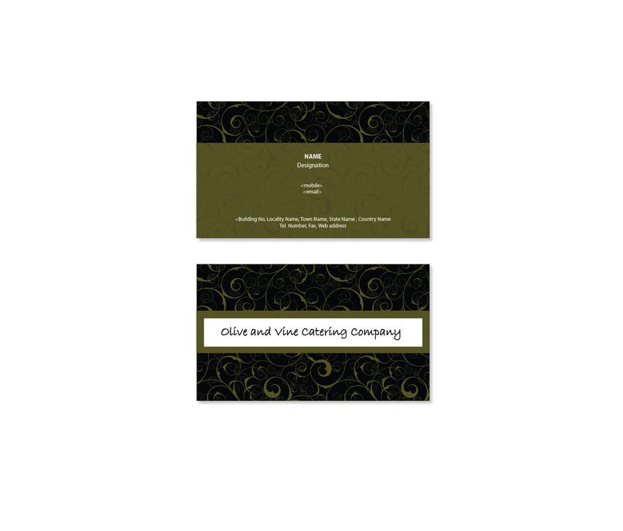 Inscrição nº 24 do Concurso para                                                 Business Card Design for Catering Company
                                            